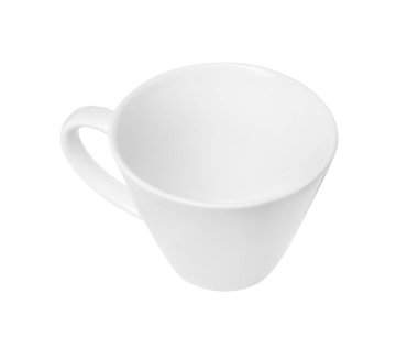 Seramik bardak beyaza izole edilmiş. Mutfak aletleri