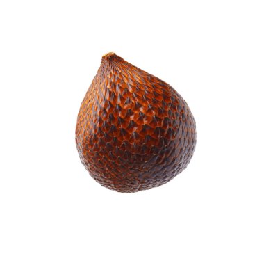 Beyaza izole edilmiş taze bir salak meyvesi.