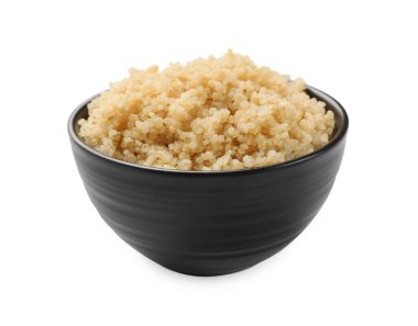 Lezzetli klozette pişmiş kinoa beyazı izole edilmiş