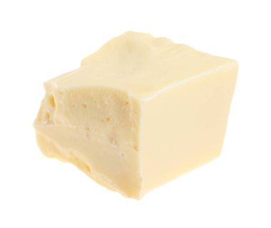 Beyaza izole edilmiş lezzetli bir çikolata.