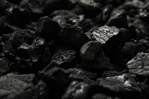 Куча угля в качестве фона, вид крупным планом