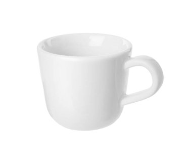 Seramik bardak beyaza izole edilmiş. Mutfak aletleri