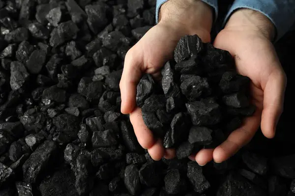 석탄을 텍스트를 — 스톡 사진