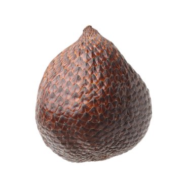 Beyaza izole edilmiş taze bir salak meyvesi.