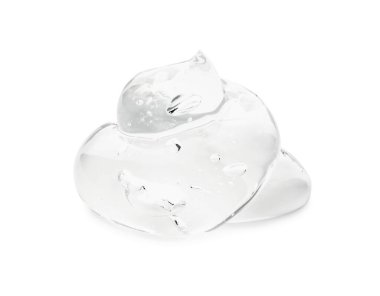 Beyaza izole edilmiş temiz kozmetik jel örneği