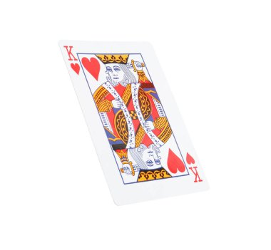 Playing card isolated on white. Poker game