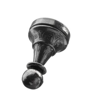 Bir siyah satranç piyonu beyaz üzerine izole edilmiş