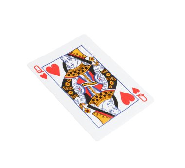 Playing card isolated on white. Poker game