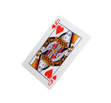 Playing card isolated on white. Poker game
