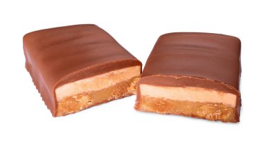 Fındıklı ve fındıklı lezzetli çikolata parçaları.