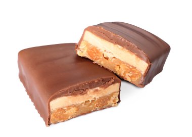 Fındıklı ve fındıklı lezzetli çikolata parçaları.