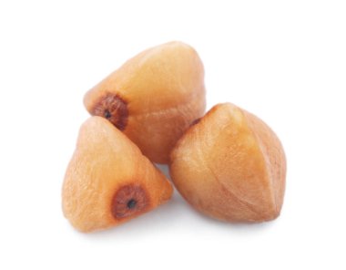 Karabuğday tohumları beyaz, makro görünümde izole