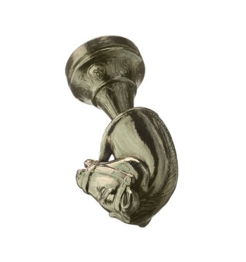 Beyaz tenli altın bir satranç şövalyesi