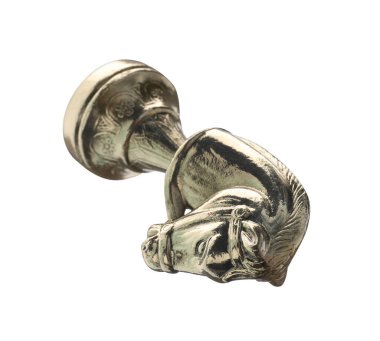 Beyaz tenli altın bir satranç şövalyesi