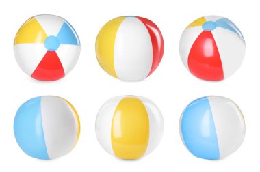 Kumsal topu beyaz, farklı taraflarda.