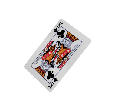 Playing card isolated on white. Poker game