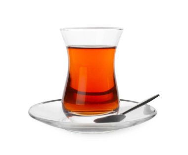 Beyaz bardaktaki lezzetli Türk çayı