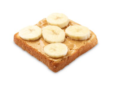 Fıstık ezmeli ve muzlu leziz tost.