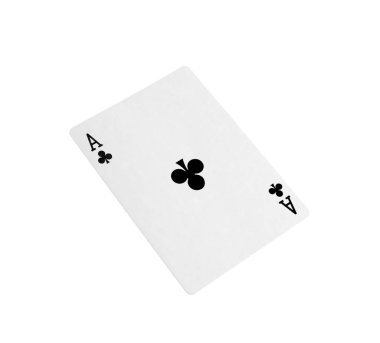 Playing card isolated on white. Poker game