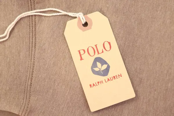 Leiden Nederländerna December 2023 Polo Ralph Lauren Klädmärke Brunt Plagg — Stockfoto