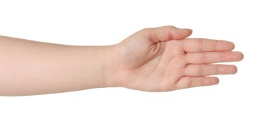 Beyazda izole edilmiş bir kadının yakın görüntüsü