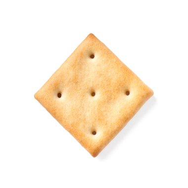 Beyaz manzaralı, çıtır çıtır bir kraker. Lezzetli yemek.