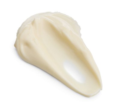 Beyaz üzerine izole edilmiş taze mayonez sosu.