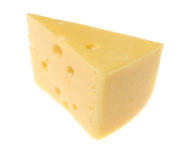 Lezzetli peynir beyaz izole parçası