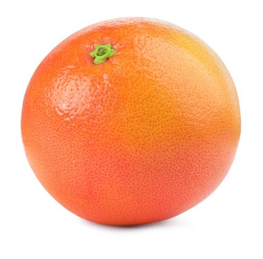 Taze olgun greyfurt beyaza izole edilmiş. Citrus meyvesi.