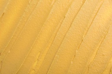 Arka plan olarak taze hardal sosu, üst görünüm