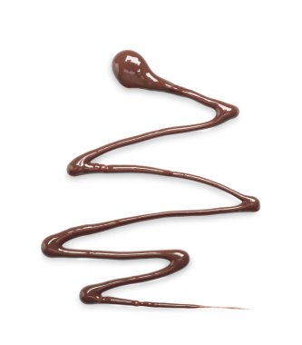 Beyaz üzerine izole edilmiş lezzetli sütlü çikolata ezmesi kokusu.