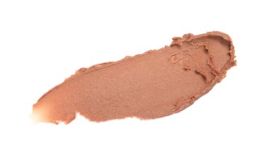 Lezzetli fındık ezmesinin kokusu beyaza izole edilmiş, üst manzara