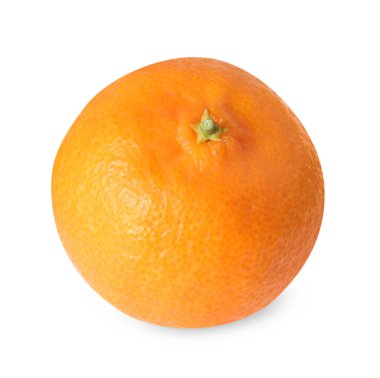 Taze, olgun bir mandalina beyazda izole edilmiş.