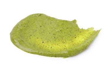 Lezzetli fıstıklı krema kokusu beyazda izole edilmiş.