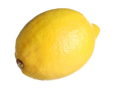 Olgunlaşmış bir limon beyaza izole edilmiş.