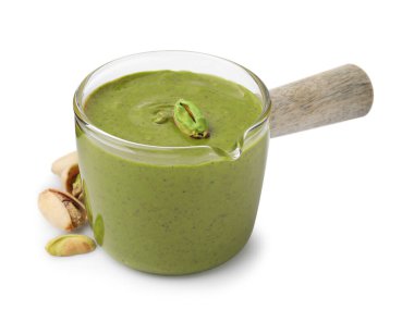 Beyaz fıstıklı krema ve fındıklı.