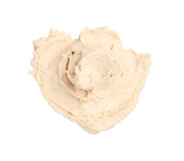 Beyaz manzaralı, lezzetli fındık ezmesi örneği.