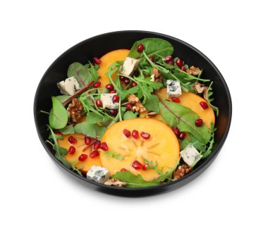 Hurmalı, mavi peynirli, nar ve cevizli tatlı salata.