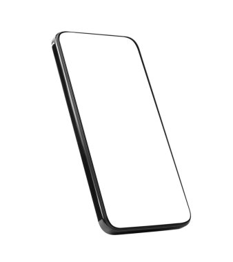 Beyaz ekranlı modern bir akıllı telefon.