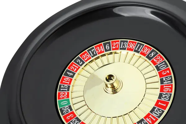 Roulette wheel isolated on white. Casino game