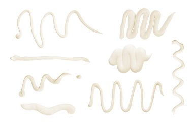 Beyaz manzaralı, lezzetli mayonez sosu.