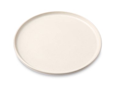 Güzel seramik tabak beyaza izole edilmiş. Mutfak aletleri