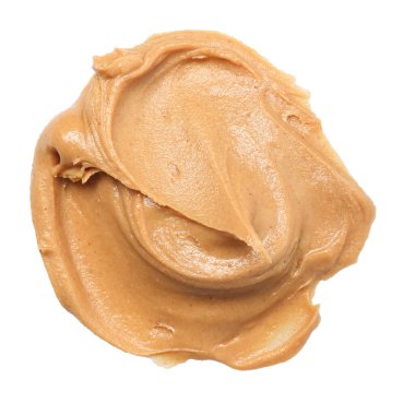 Beyaz manzaralı, lezzetli fındık ezmesi örneği.