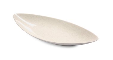 Güzel seramik tabak beyaza izole edilmiş. Mutfak aletleri