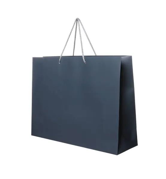 Una Shopping Bag Nera Isolata Bianco — Foto Stock