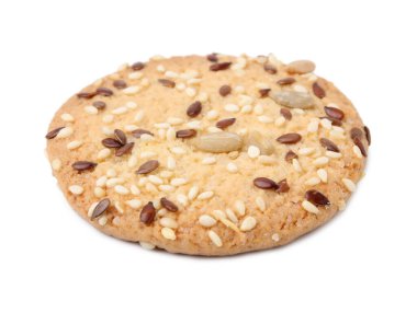 Keten, ayçiçeği ve susam tohumlu yuvarlak mısır gevreği.