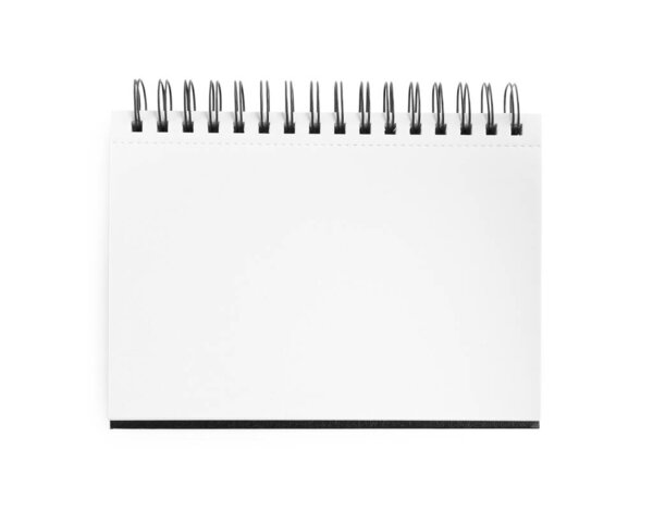 Одна записная книжка изолирована на белом, вид сверху