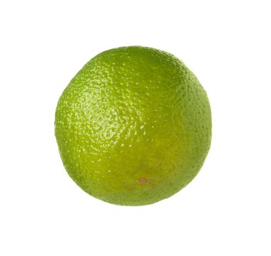 Citrus meyvesi. Beyaza izole edilmiş taze bir limon.