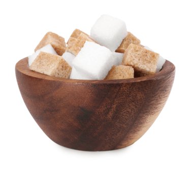 Beyaza izole edilmiş kasedeki farklı şeker türleri