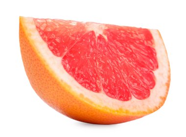 Olgun greyfurt, beyaza izole edilmiş. Citrus meyvesi.